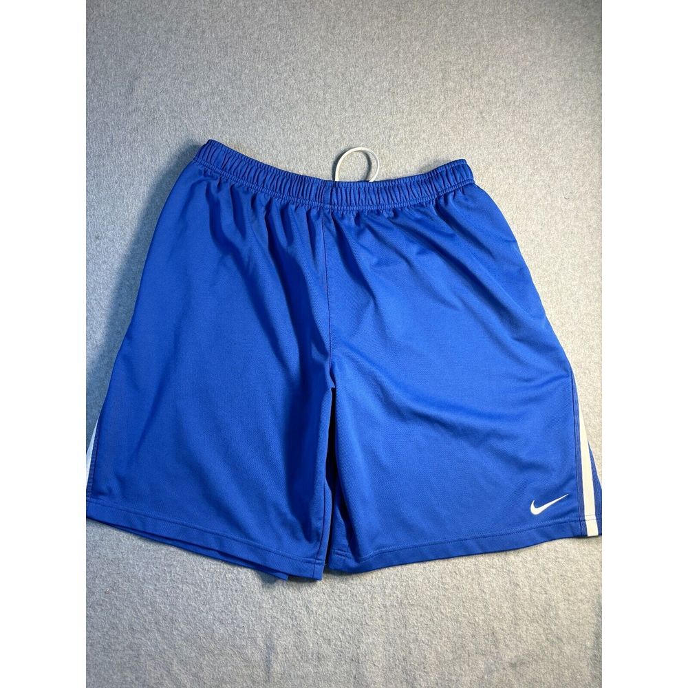 Nike Activewear‎ Shorts Mens Size XL Blue Pockets Elastic Waist Drawstring Logo